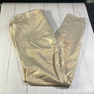 Gold Metallic Shimmering Leggings